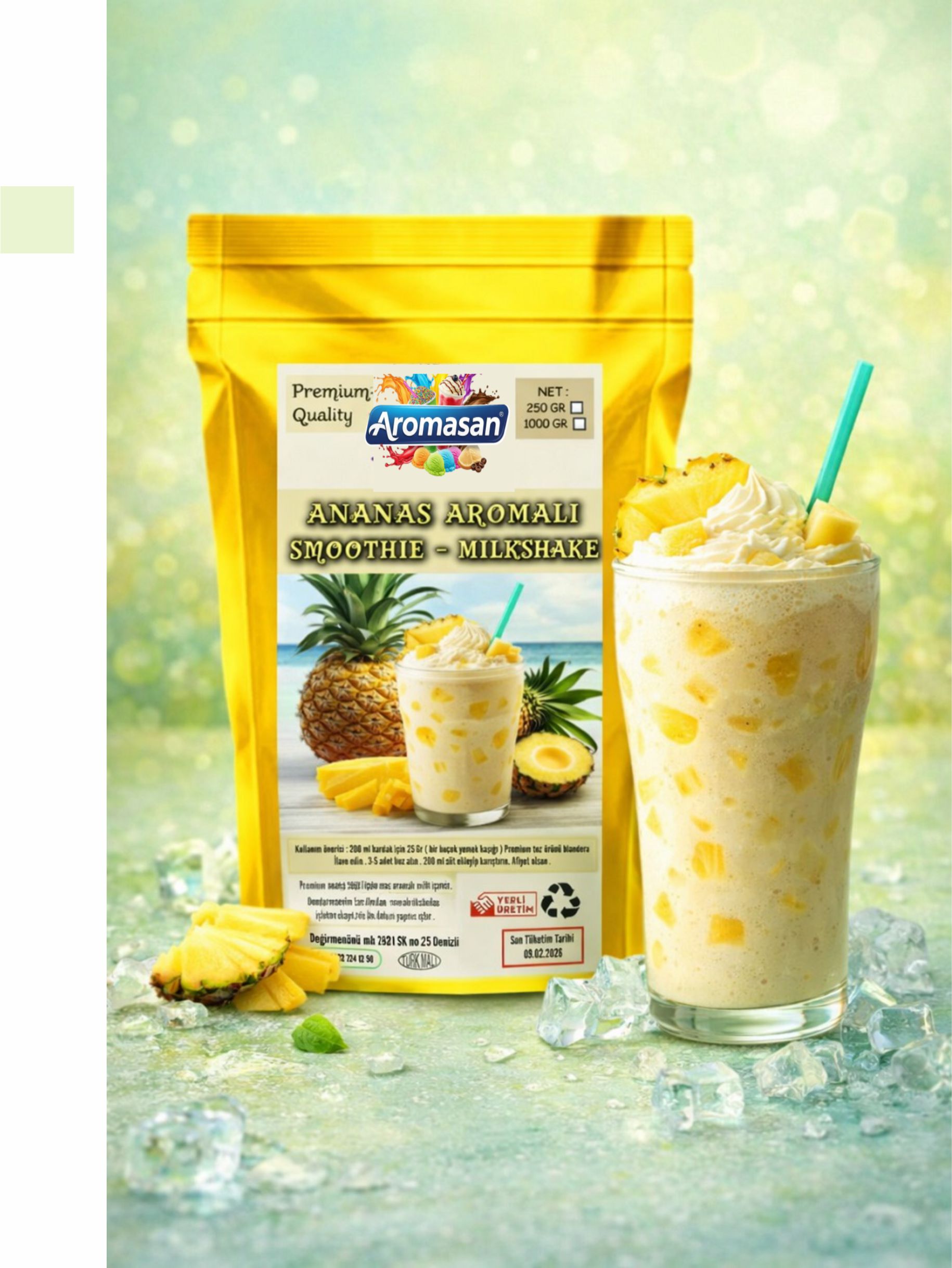 Ananas Aromalı Milkshake /  Smoothie Tozu 1 Kg ürün görseli