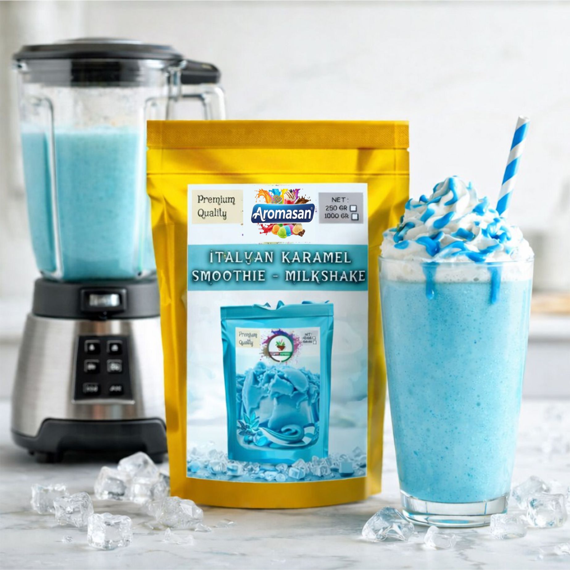 İtalyan Karamel Milkshake Tozu 1 Kg – Yoğun Kıvamlı Premium Karamel Lezzeti ürün görseli