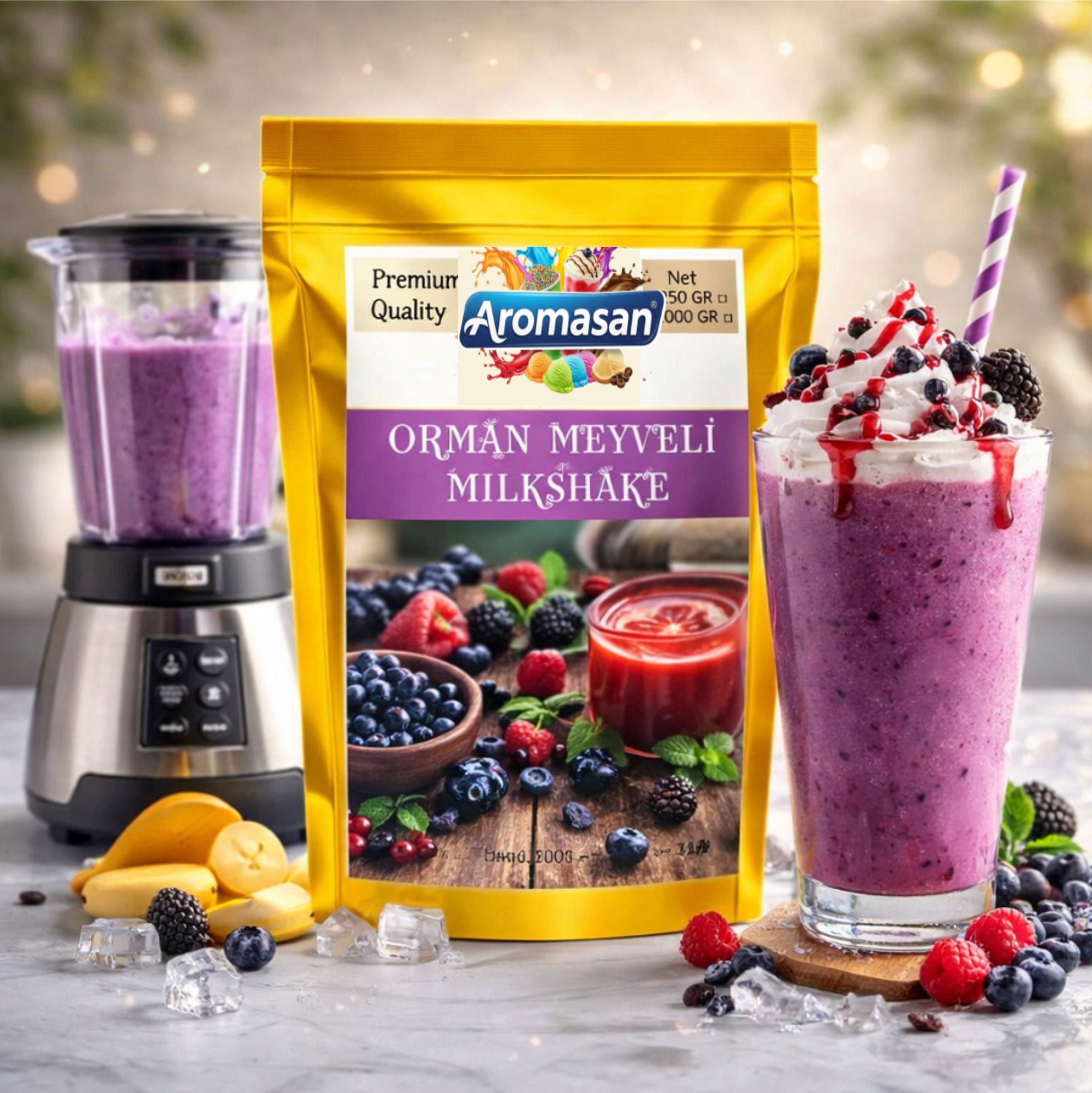 Orman Meyveli Milkshake Tozu 1 Kg – Yoğun Kıvamlı Berry Lezzet ürün görseli