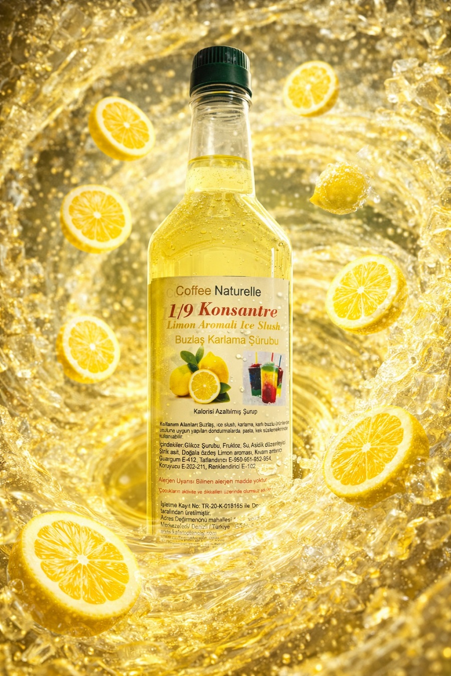 Limon Aromalı Buzlaş Şurubu 1 Litre – 1’e 5 Konsantre ürün görseli