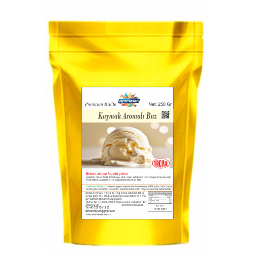 Eiscremebasis mit Sahnegeschmack 250 gr ürün görseli