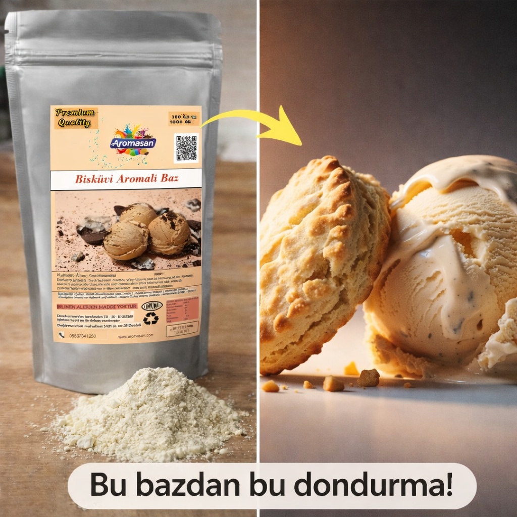 Bisküvi Aromalı Dondurma ve pastacılık Bazı 250 gr ürün görseli