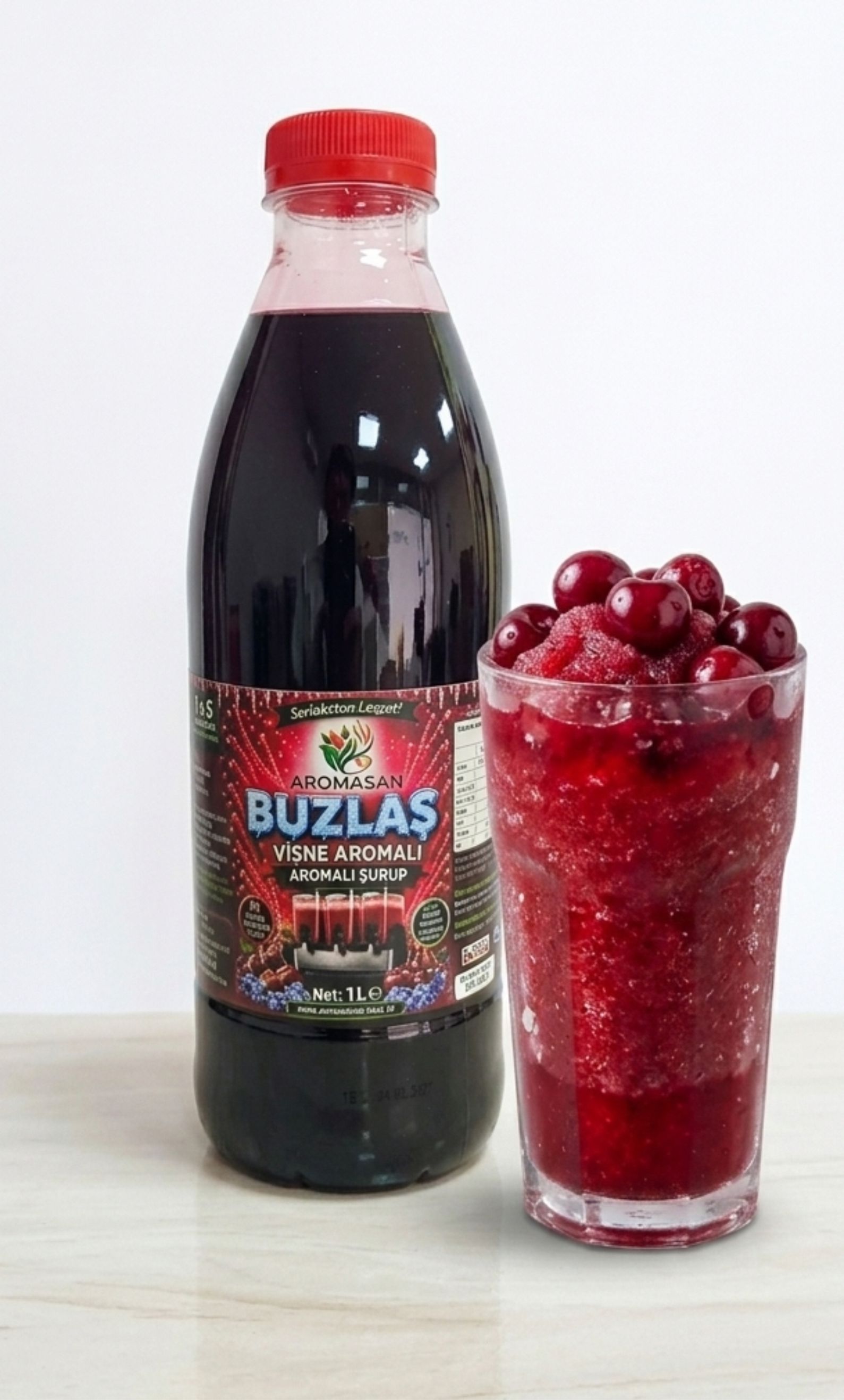 Vişne Aromalı Buzlaş Ice Slush Şurup 1 e 5 1 lt ürün görseli