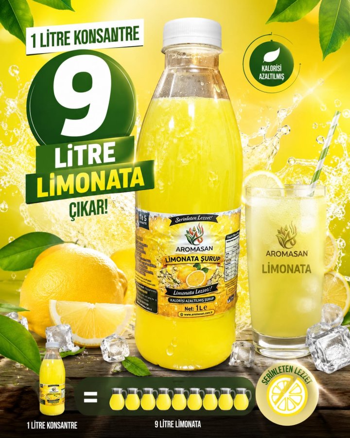 Limonata 1 e 9 Konsatre 1 lt ürün görseli