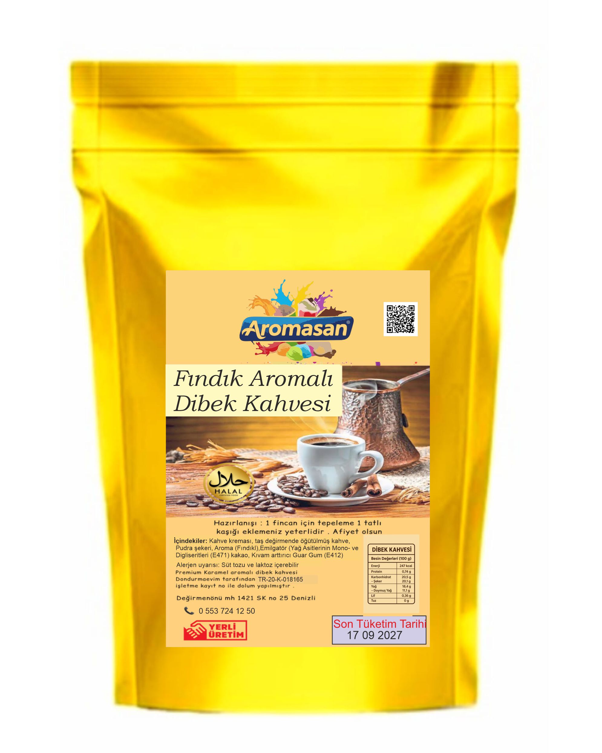 Fındık Aromalı Dibek Kahvesi 500 gr ürün görseli