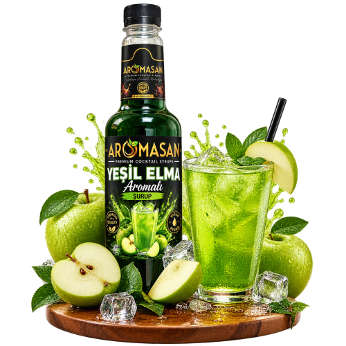 Yeşil Elma Kahve ve Kokteyl Şurubu 750 ml – Aromasan ürün görseli