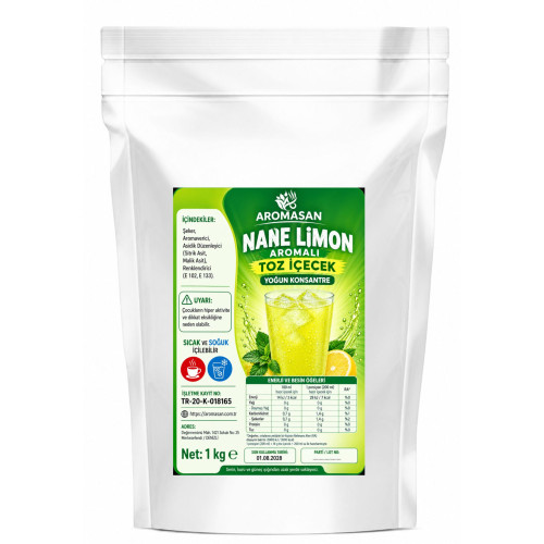 Aromasan Boisson en poudre aromatisée à la menthe et au citron (Oralet) 1 kg ürün görseli