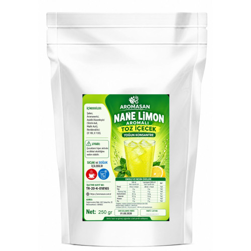 Mint Lemon Flavored Oralet Drink Powder 250 gr ürün görseli