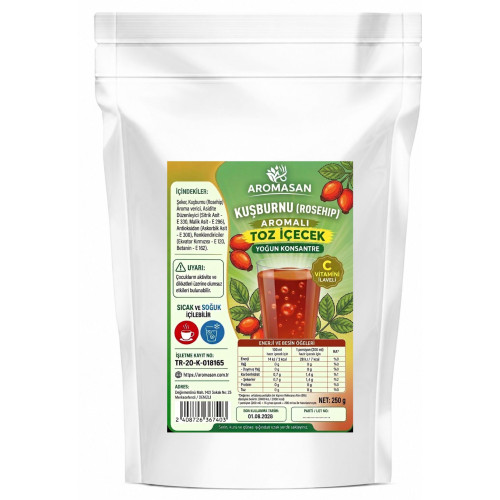Boisson en poudre aromatisée à la rose musquée 1 kg ürün görseli